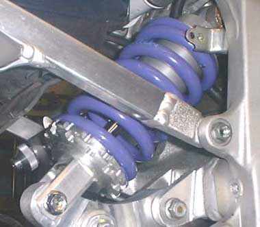The Maxton Damper and Billet Alloy Rocker. They bolt where the original spring unit was bolted.